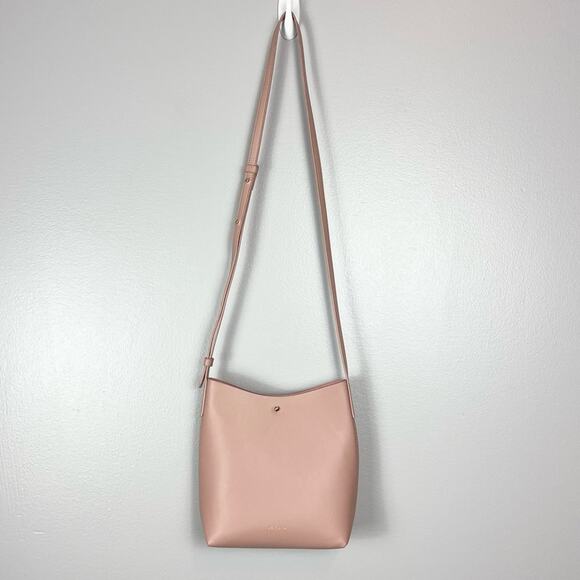 Samara Vegan Leather Shoulder Crossbody Bag Pink - Picture 3 of 8